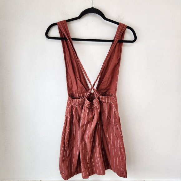 Japna Linen Blend Pink Boho Striped Jumper Dress Cottagecore Women's S - Picture 2 of 6